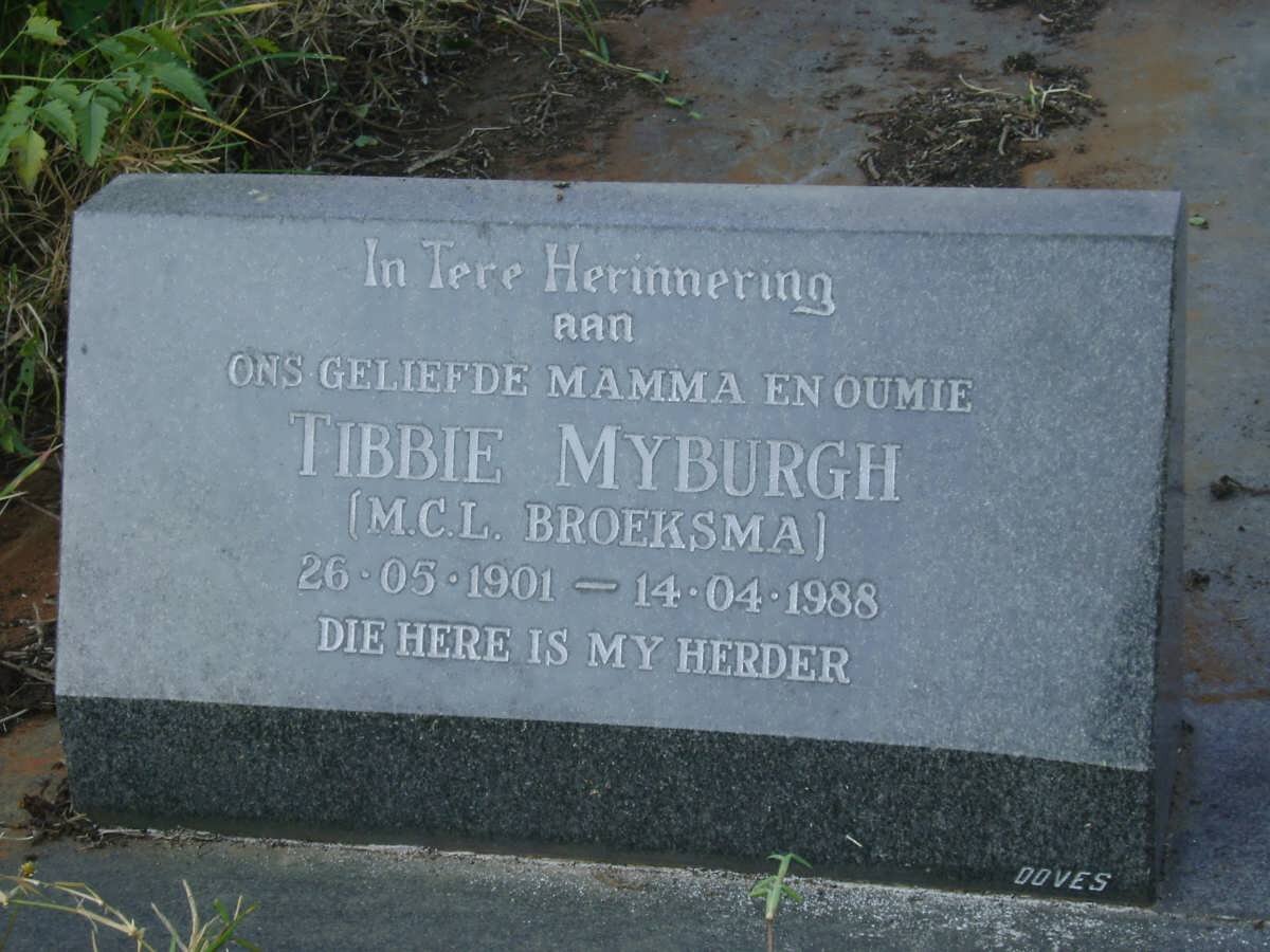 MYBURGH Pieter Gerhard 1900-1973 &amp; M.C.L. BROEKSMA 1901-1988