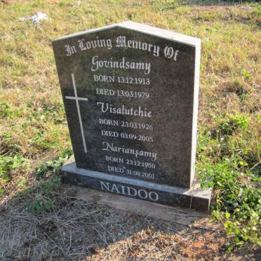 NAIDOO Govindsamy 1913-1979 :: NAIDOO Visalutchie 1926-2005 :: NAIDOO Nariansamy 1950-2001
