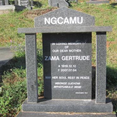 NGCAMU Zama Gertrude 1919-2007