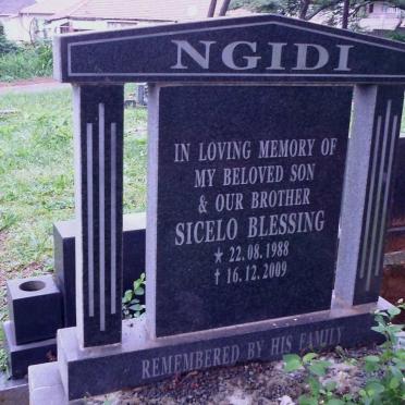 NGIDI Sicelo Blessing 1988-2009