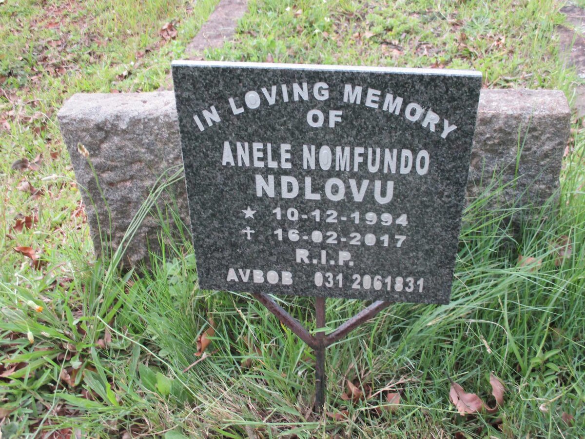NDLOVU Anele Nomfundo 1994-2017