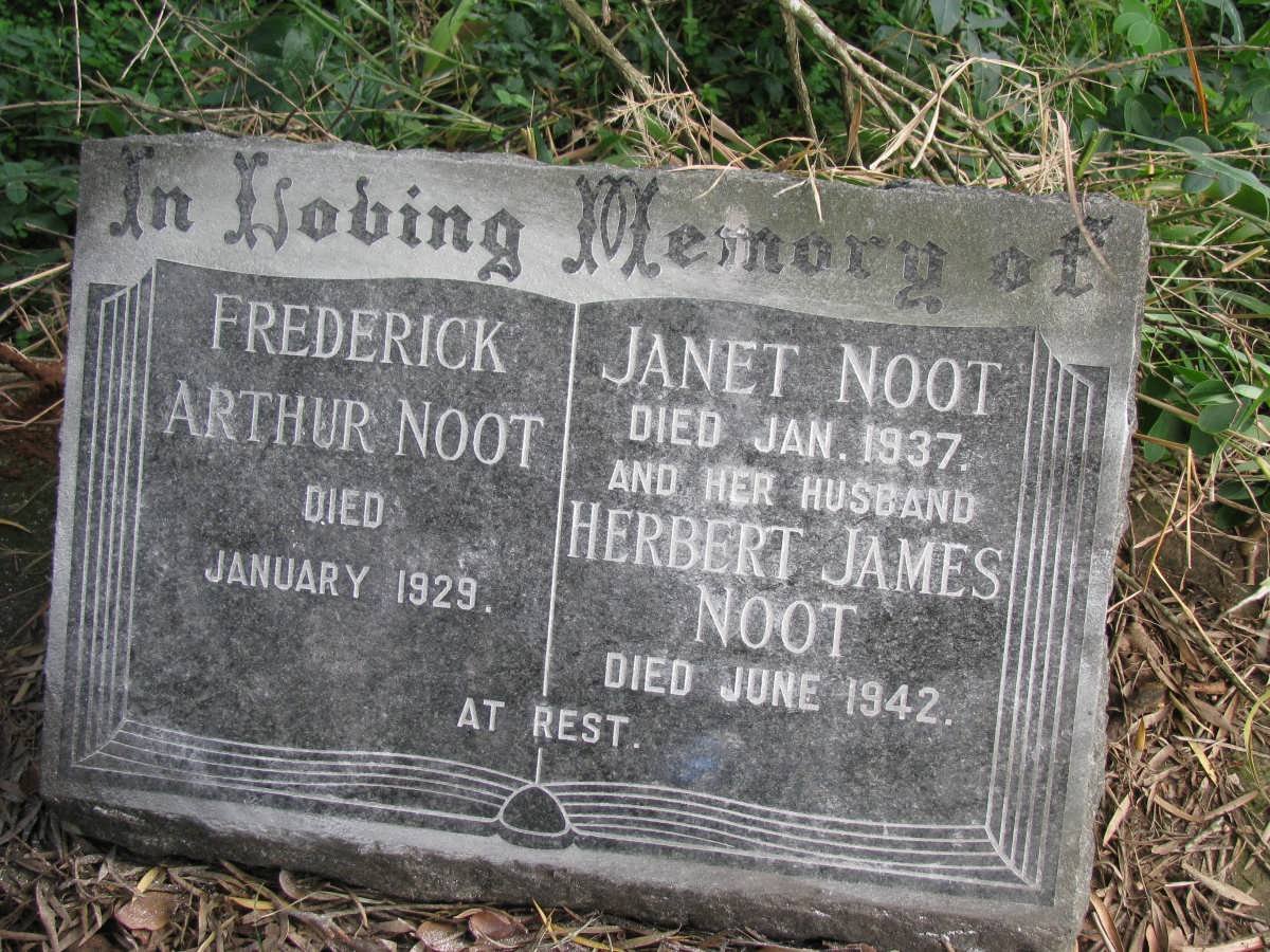 NOOT Frederick Arthur -1929 :: NOOT Herbert James -1942 &amp; Janet -1937