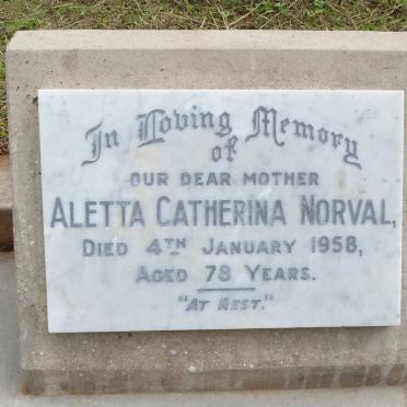 NORVAL Aletta Catherina -1958