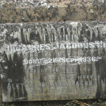 NEL Theunis Johannes Jacobus 1873-1936 &amp; Aletta Johanna Jacoba 1873-1957