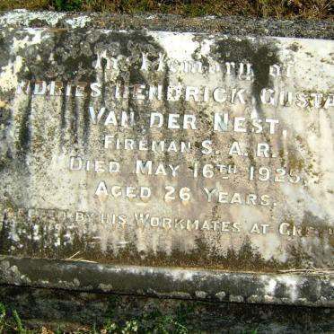 NEST Andries Hendrick Gustavus, van der -1925