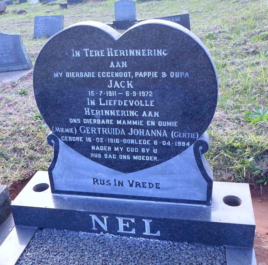 NEL Jack 1911-1972 &amp; Gertruida Johanna 1918-1994