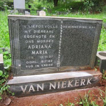 NIEKERK Adriana Maria, van 1927-1982