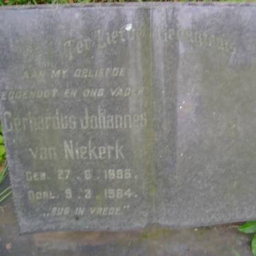 NIEKERK Gerhardus Johannes, van 1896-1964