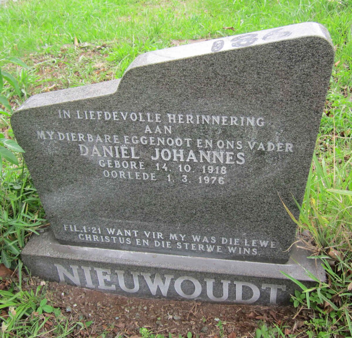 NIEUWOUDT Daniël Johannes 1918-1976