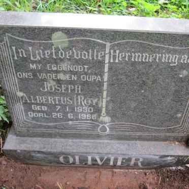 OLIVIER Joseph Albertus 1930-1986