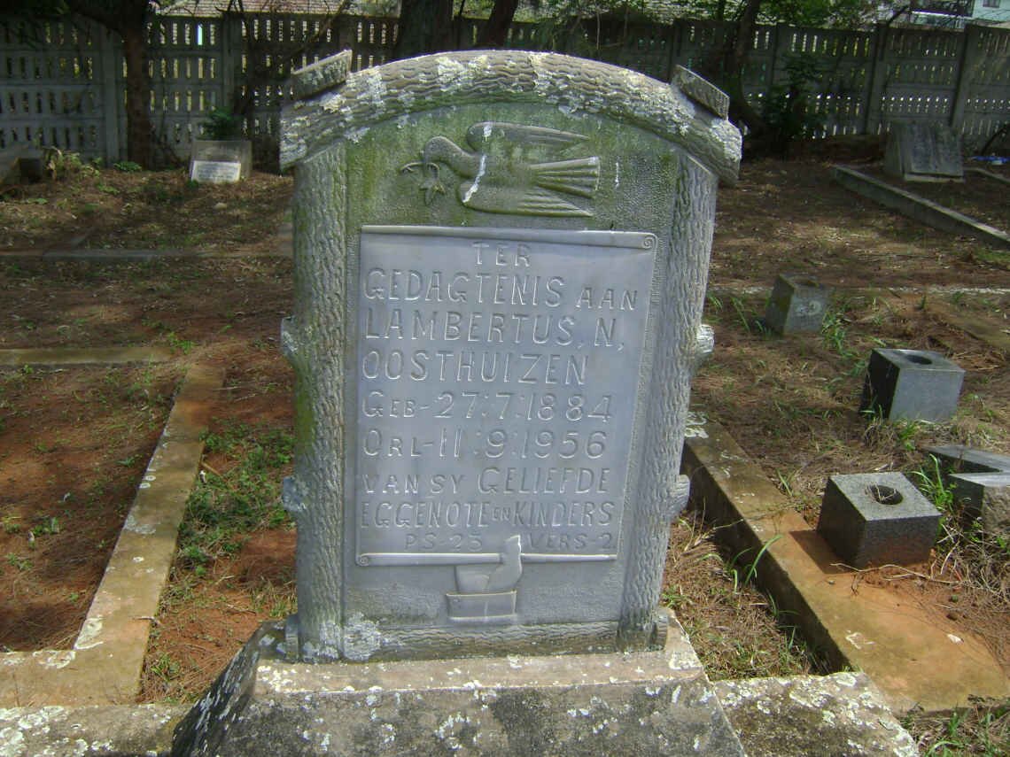 OOSTHUIZEN Lambertus N. 1884-1956