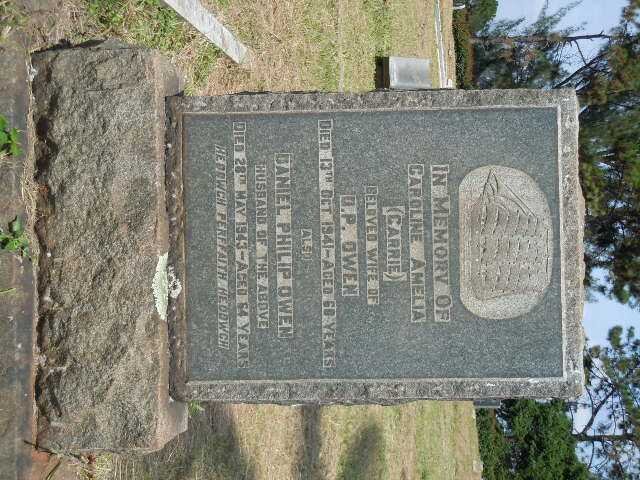 OWEN Daniel Philip -1943 &amp; Caroline Amelia -1941 