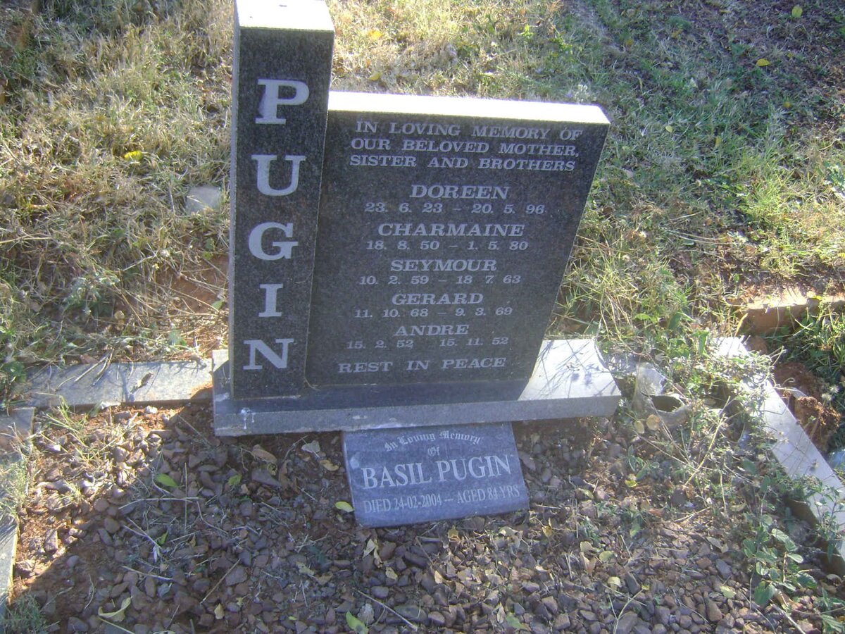 PUGIN Doreen 1923-1996 :: PUGIN Basil -2004 :: PUGIN Charmaine 1950-1980