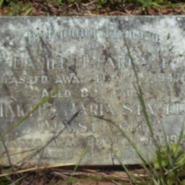 PARLANE Daniel M. -1947 :: ARMSTRONG Martha Maria Stavely -1971