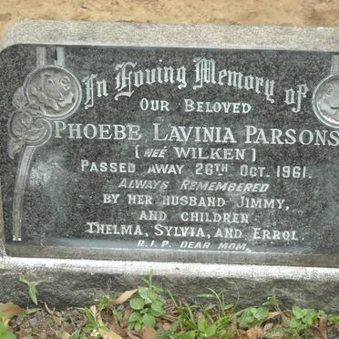 PARSONS Phoebe Lavinia nee WILKEN -1961