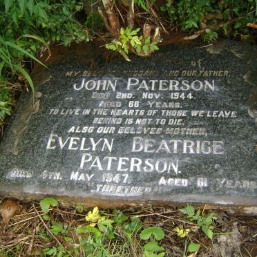 PATERSON John -1944 &amp; Evelyn Beatrice -1947