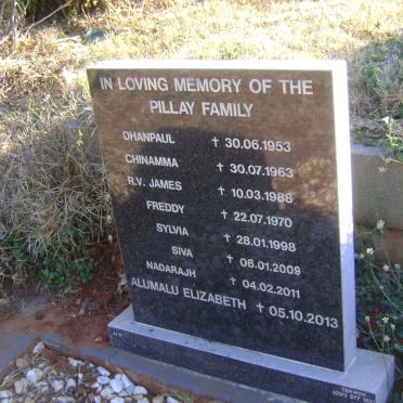 PILLAY Dhanpaul -1953 :: PILLAY Chinamma -1963 :: PILLAY R.V. James -1988 :: PILLAY Freddy -1970