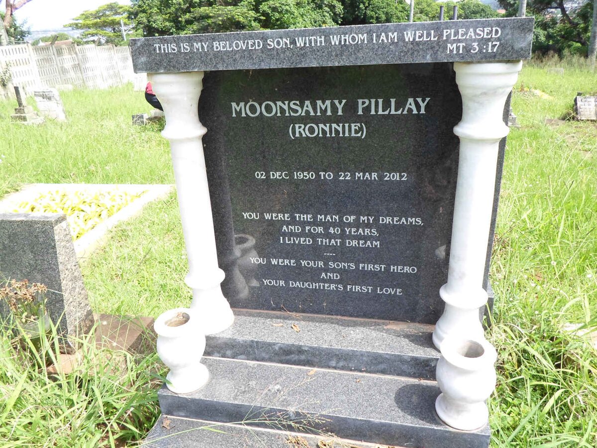 PILLAY Moonsamy 1950-2012