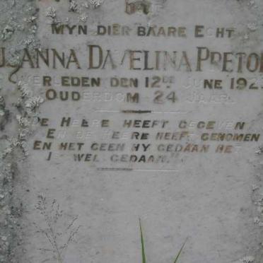 PRETORIUS Susanna Davelina -1923 