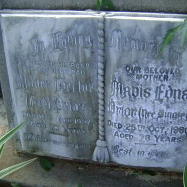 PRIOR Milner Hector -1952 &amp; Mavis Edna DINGLEY -1980