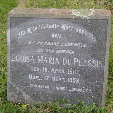 PLESSIS Louisa Maria, du 1907-1958