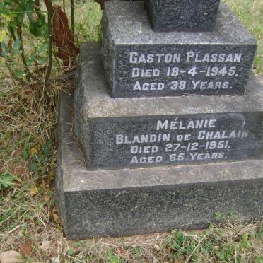 PLASSAN Gaston -1945 :: BLANDIN DE CHALAIN Mélanie -1951