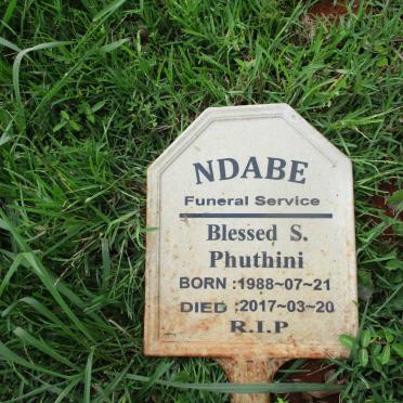 PHUTINI Blessed S. 1988-2017