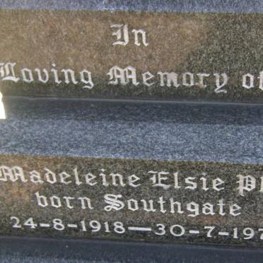 PHIPSON Amy Madeleine Elsie nee SOUTHGATE 1918-1979
