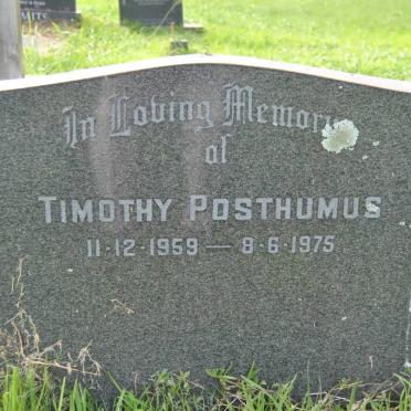 POSTHUMUS Timothy 1959-1975