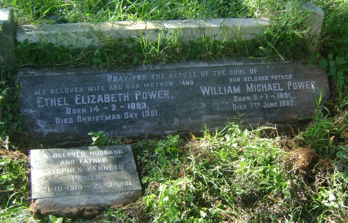 POWER William Michael 1891-1952 &amp; Ethel Elizabeth 1893-1951 :: POWER Stephen Kenneth 1919-1981