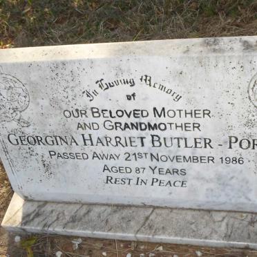 PORTER James, BUTLER -1967 :: BUTLER-PORTER Georgina Harriet -1986 :: BUTLER-PORTER Georgina Anne -1987