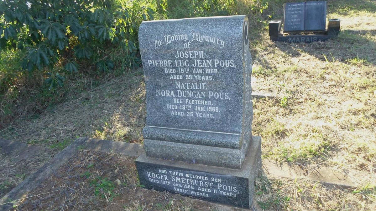 POUS Joseph Pierre Luc Jean -1968 &amp; Natalie Nora Duncan FLETCHER -1968 :: POUS Roger Smethurst -1968