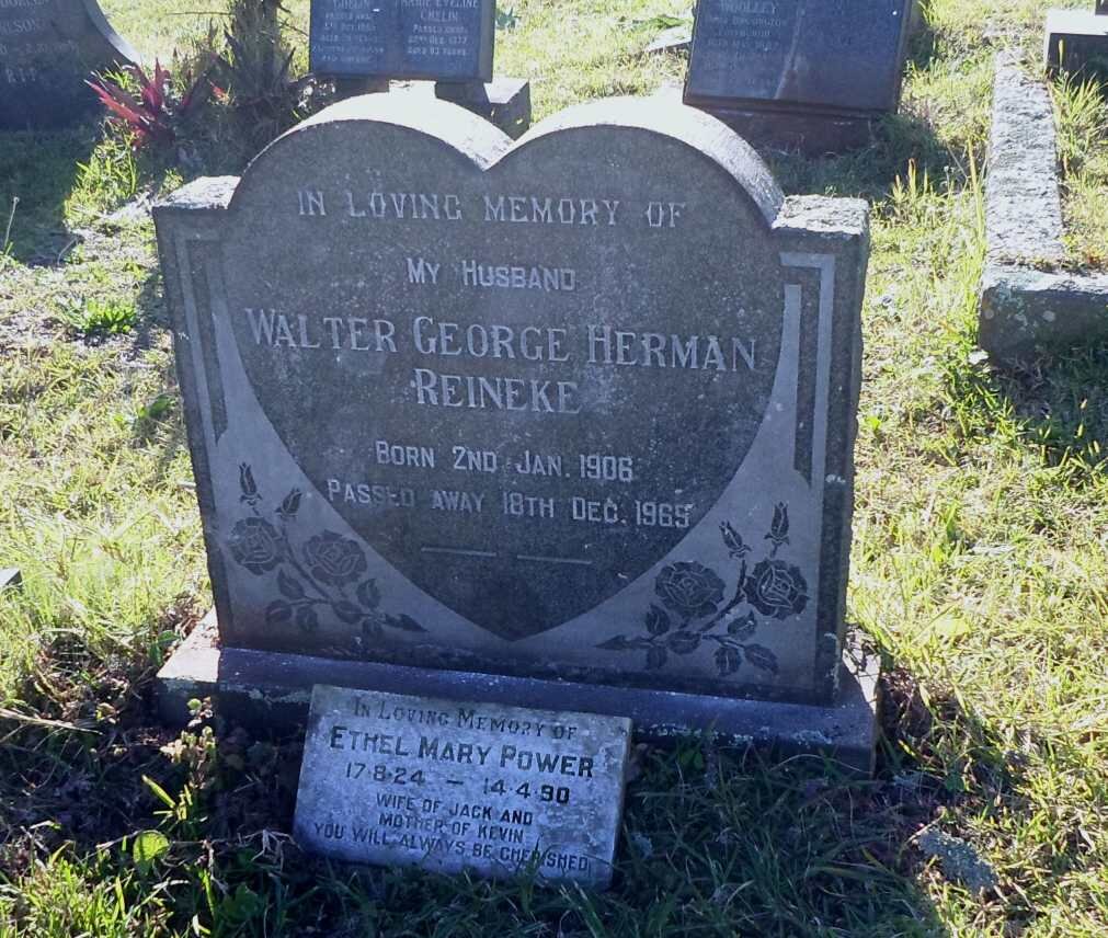 REINEKE Walter George Herman 1906-1965 :: POWER Ethel Mary 1924-1990