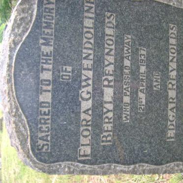 REYNOLDS Edgar -1938 &amp; Flora Gwendoline Beryl -1937