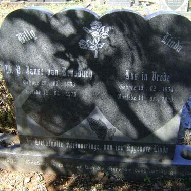 RENSBURG W.P., Janse van 1953-1976 &amp; Linda 1954-2000