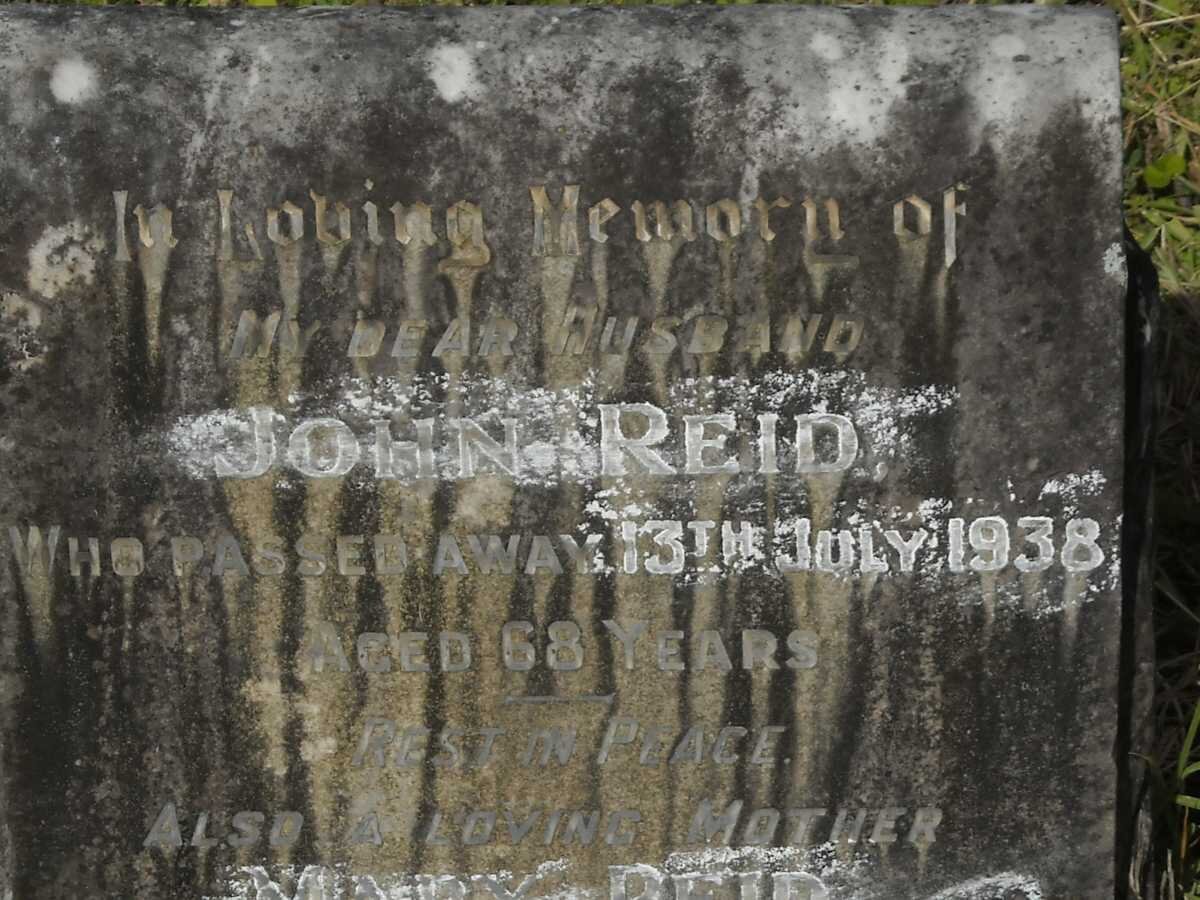 REID John -1938 &amp; Mary -1960