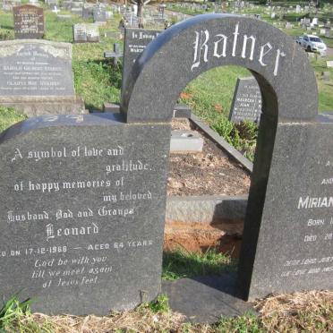 RATNER Leonard -1966 &amp; Miriam 1914-1981