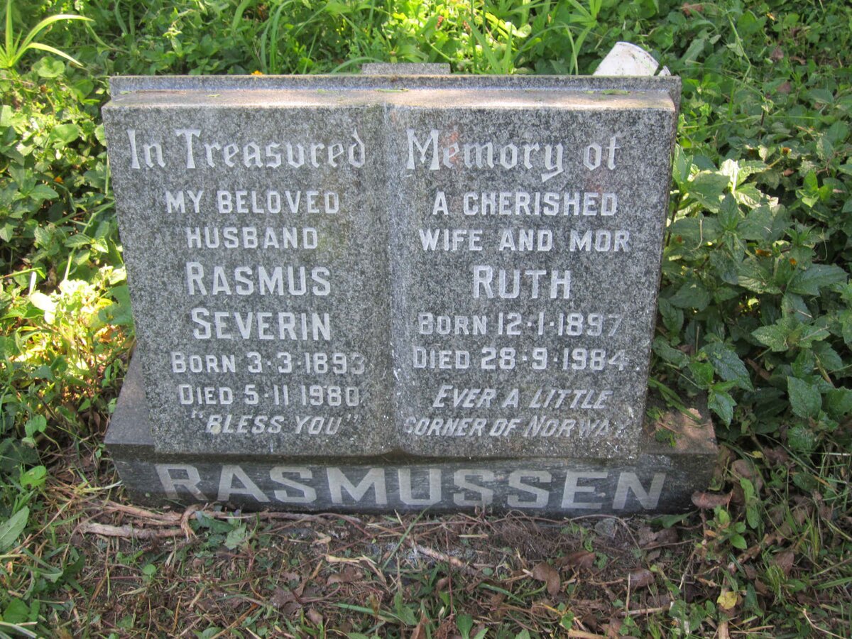 RASMUSSEN Rasmus Severin 1893-1980 &amp; Ruth 1897-1984