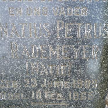 RADEMEYER Ignatius Petrus F. 1909-1965 &amp; Maria Magdalena 1913-1982