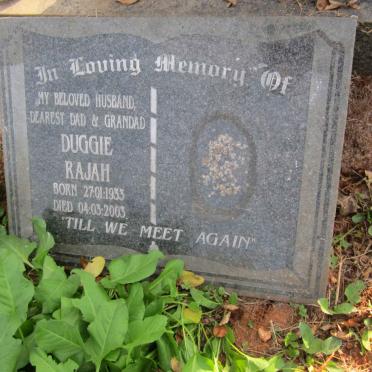 RAJAH Duggie 1933-2003 &amp; Narainee Kisten -1976 