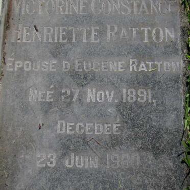 RATTON Victorine Constance Henriette 1891-1980