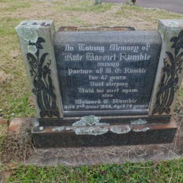 RUMBLE Howard E -1948 &amp; Kate Harriet -1944