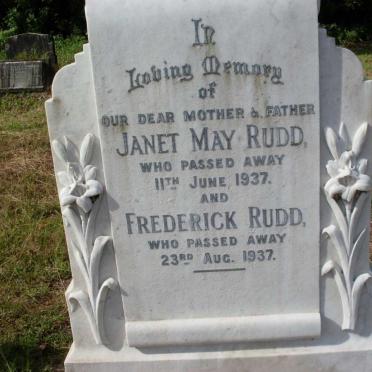 RUDD Frederick -1937 &amp; Janet May -1937