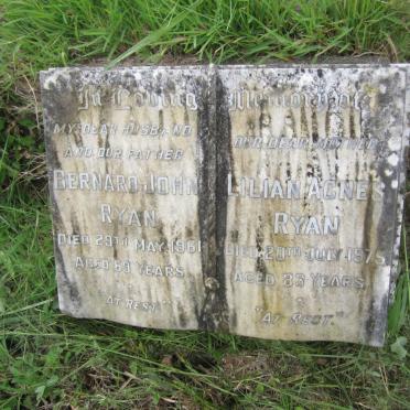 RYAN Bernard John -1961 &amp; Lilian Agnes -1975