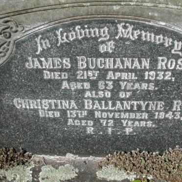 ROSS James Buchanan -1932 &amp; Christina Ballantyne -1943