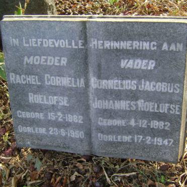 ROELOFSE Cornelius Jacobus Johannes 1882-1947 &amp; Rachel Cornelia 1882-1950