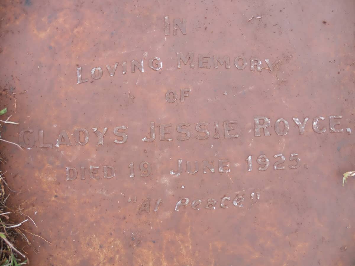 ROYCE Gladys Jessie -1925