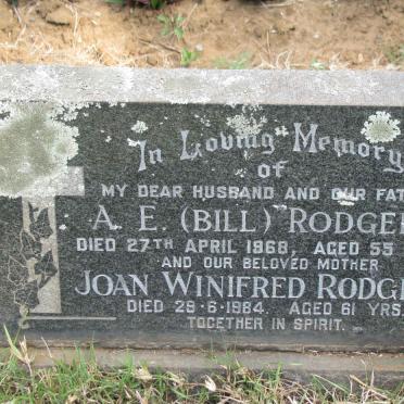 RODGERS A.E. -1968 &amp; Joan Winifred -1984