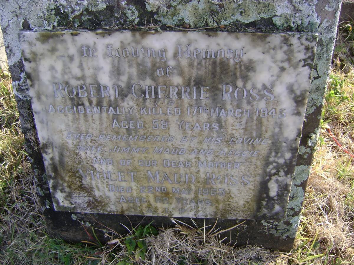 ROSS Robert Cherrie -1943 &amp; Violet Maud -1965