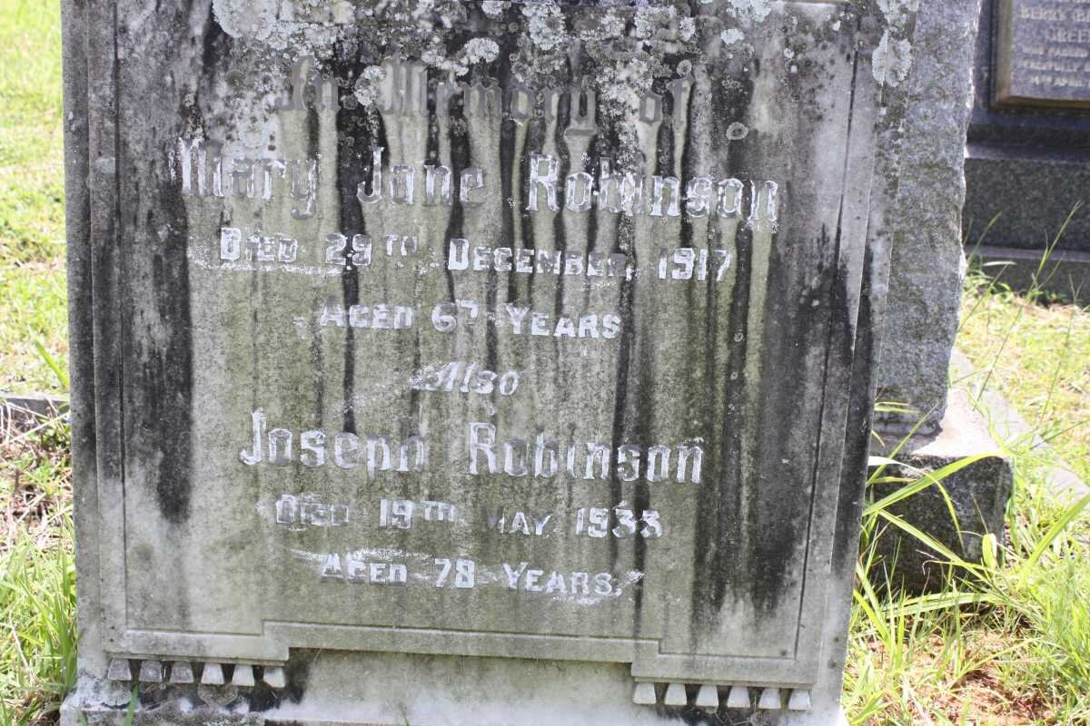 ROBINSON Joseph -1933 &amp; Mary Jane -1917